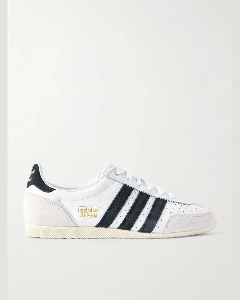 adidas Japan Sneakers aus Veloursleder und strukturiertem Leder Weiß