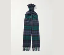 Schal aus Kaschmir mit Fransen und Karomuster