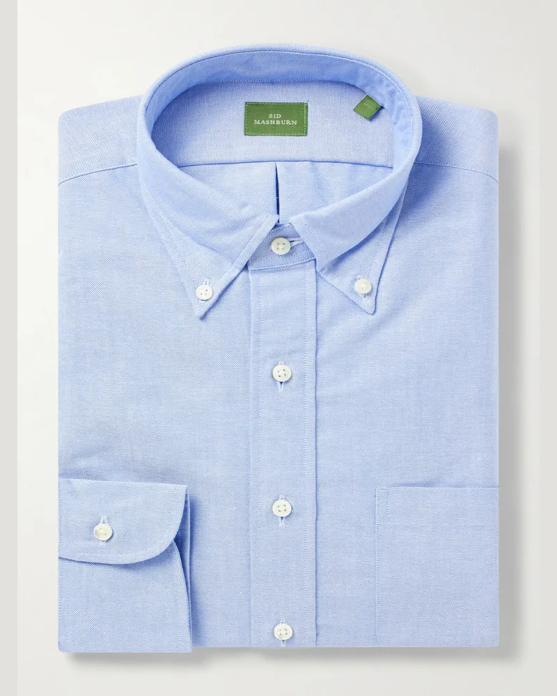 Sid Mashburn Hemd aus Oxford-Baumwolle mit Button-Down-Kragen Blau