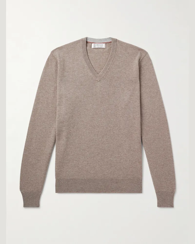 Brunello Cucinelli Cashmere Sweater Neutrals
