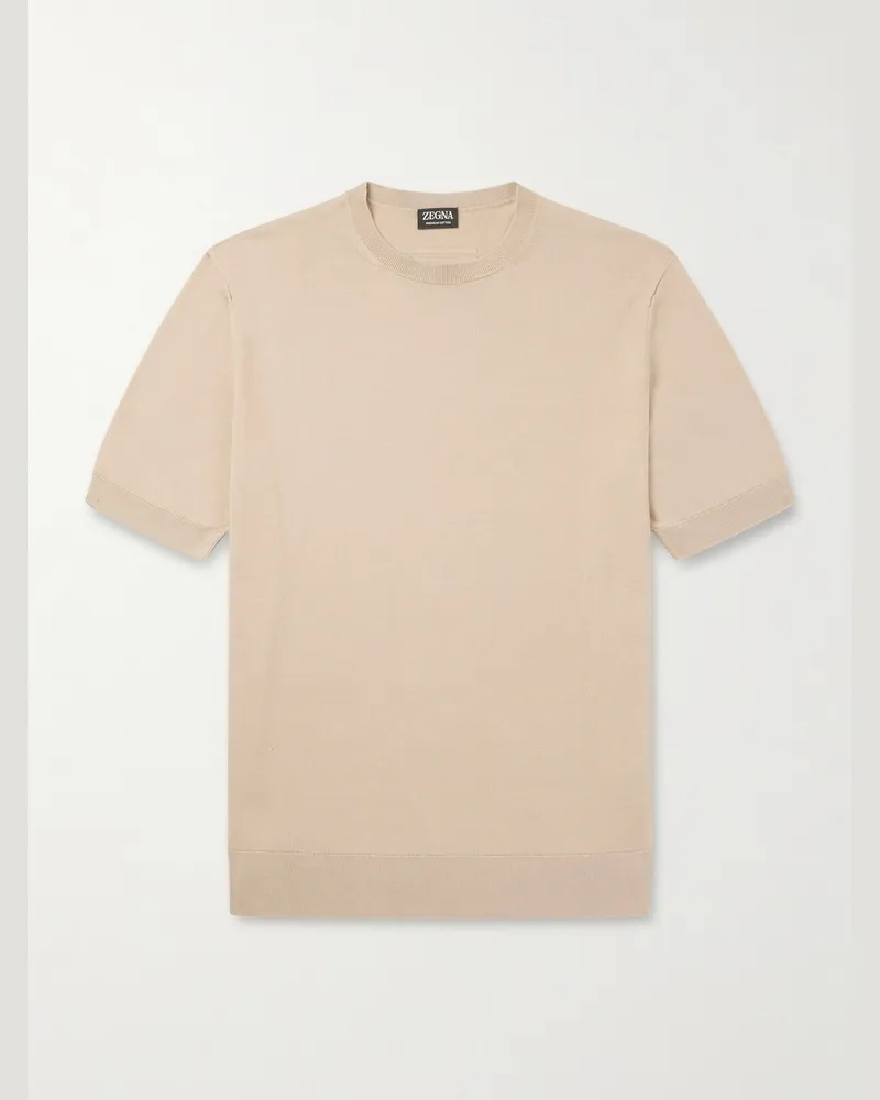 Ermenegildo Zegna Cotton T-Shirt Brown