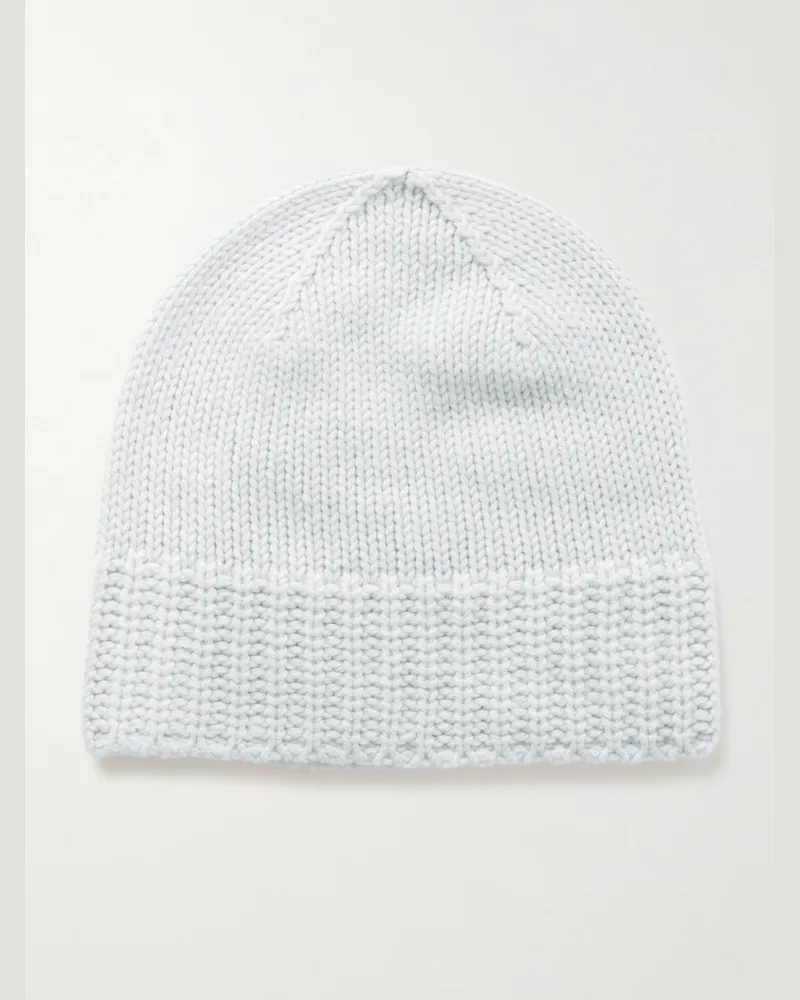 Johnstons of Elgin Beanie aus Kaschmir Blau