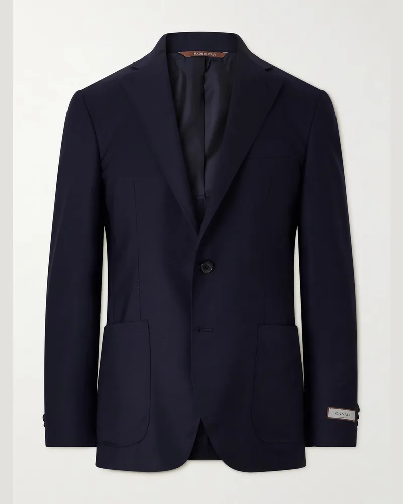 Canali Kei Sakko aus Kaschmir-Twill Blau