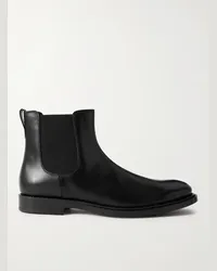 TOD'S Chelsea Boots aus Glanzleder Schwarz