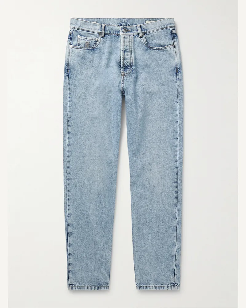 Brunello Cucinelli Schmal geschnittene Jeans Blau