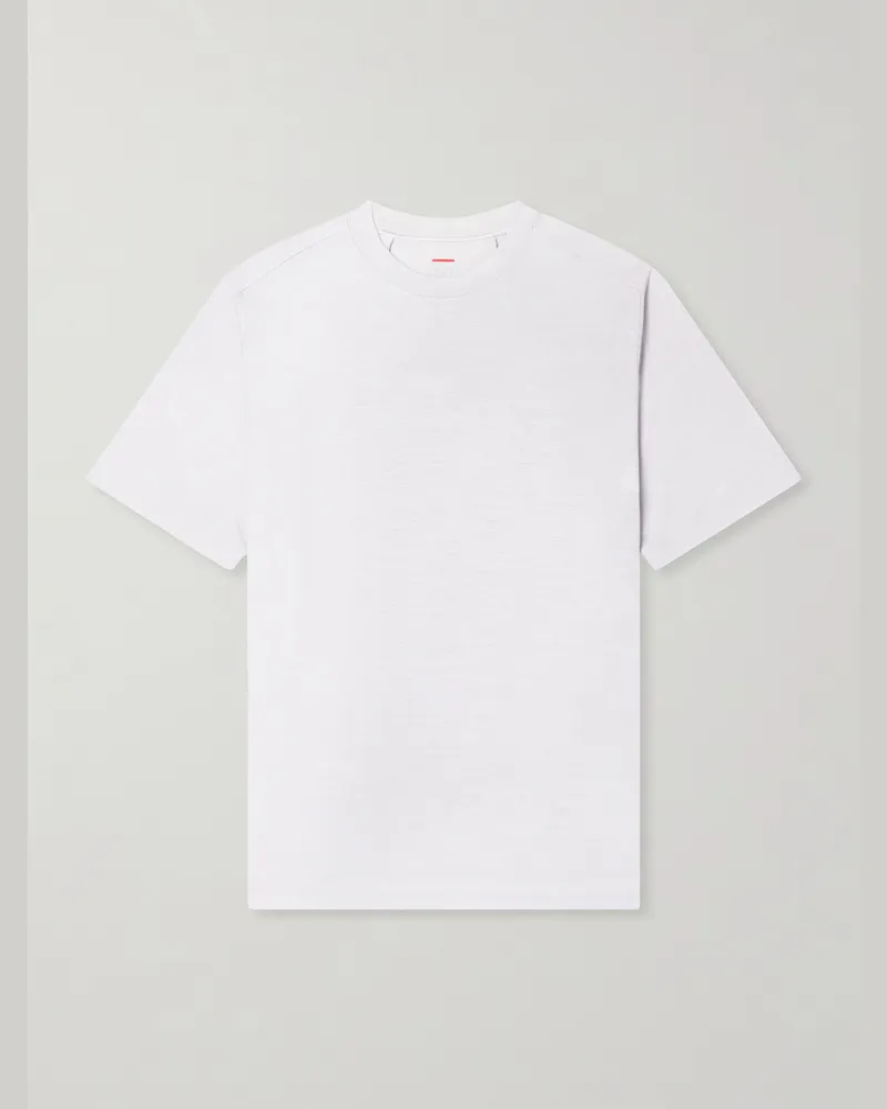 SEASE Runner Logo-Print Merino Wool T-Shirt Gray