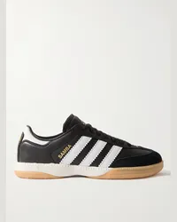 adidas Samba MN Sneakers aus Leder mit Velourslederbesatz Schwarz