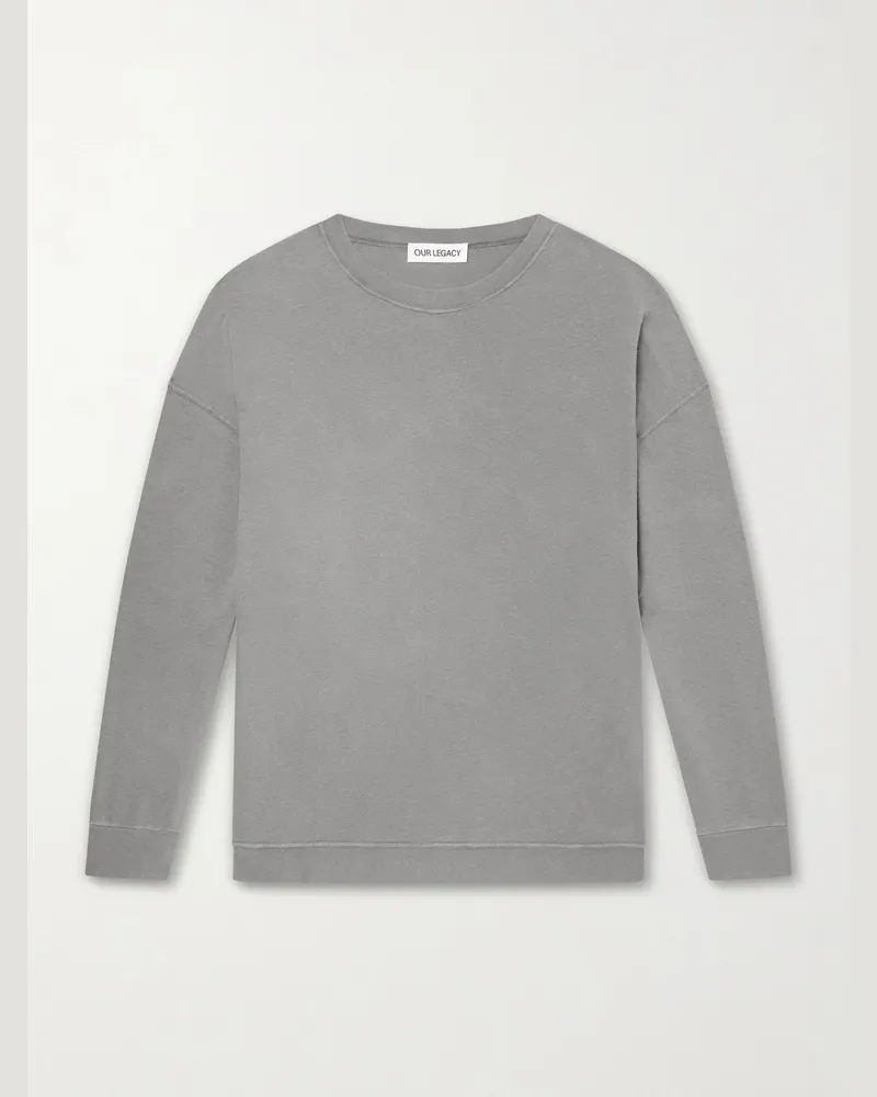 Our Legacy Slack Cotton-Blend Jersey Sweatshirt Green