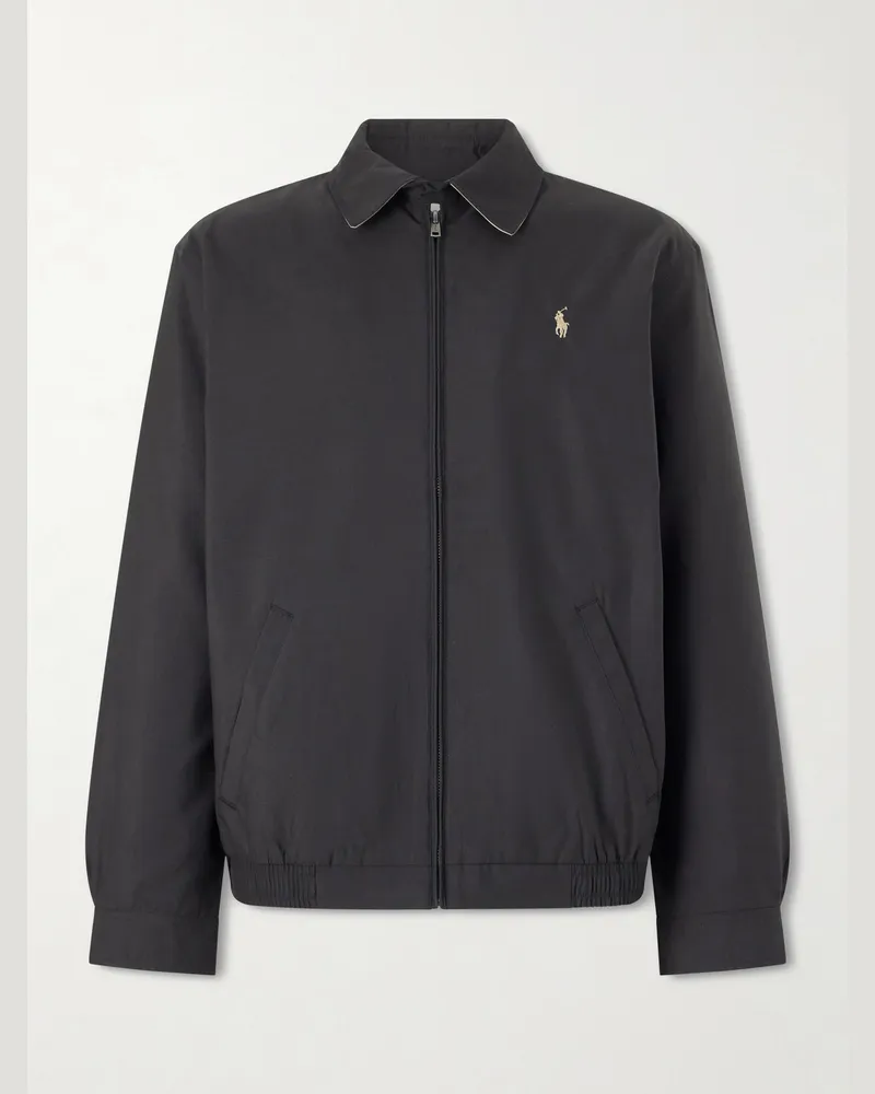 Ralph Lauren Bi-Swing Logo-Embroidered Recycled Shell Jacket Black