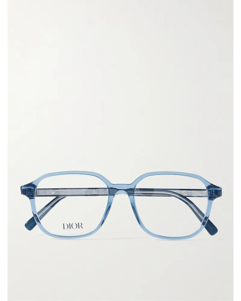 Dior InDiorO S3I Brille mit eckigem Rahmen aus Azetat Blau