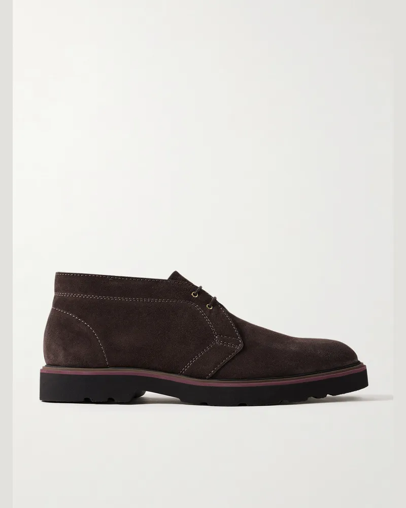 Paul Smith Karr Chukka-Stiefel aus Veloursleder Braun