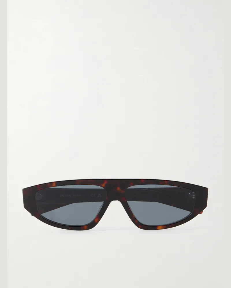 Prada Aviator-Style Tortoiseshell Acetate Sunglasses Tortoiseshell
