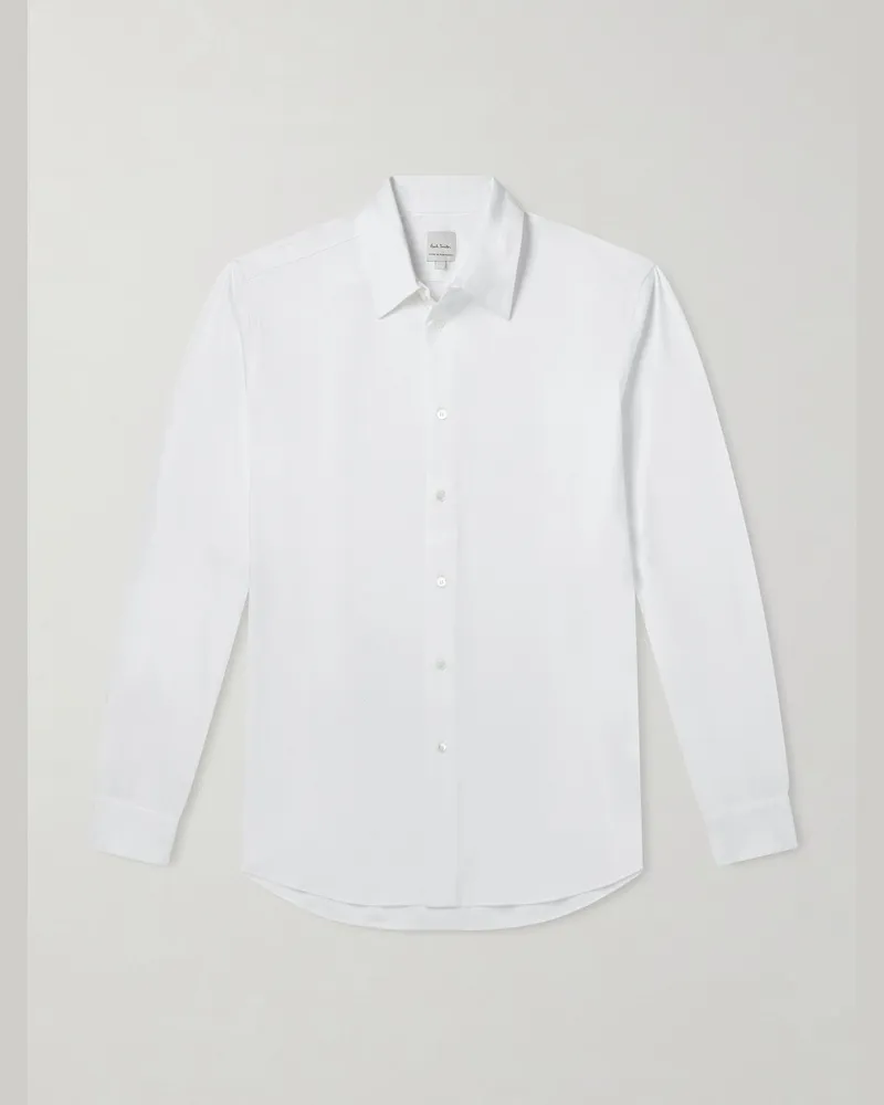 Paul Smith Hemd aus Baumwollpopeline Weiß