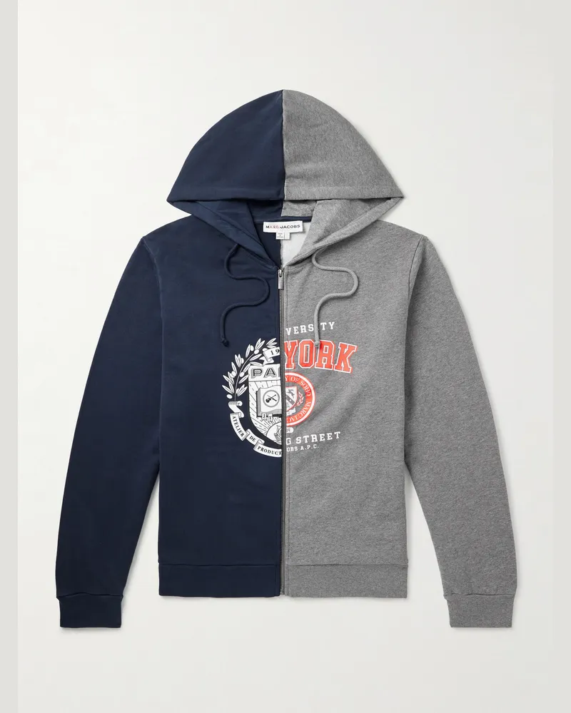 A.P.C. Marc Jacobs Printed Cotton-Jersey Zip-Up Hoodie Multi