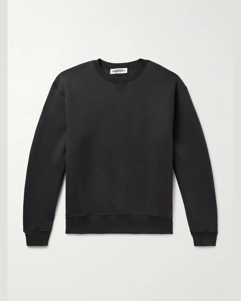 Our Legacy Perfect Sweatshirt aus Jersey aus einer Baumwoll-Wollmischung Schwarz