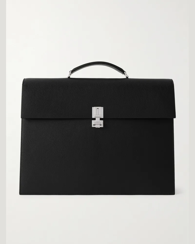 Tom Ford Aktentasche aus vollnarbigem Leder Schwarz