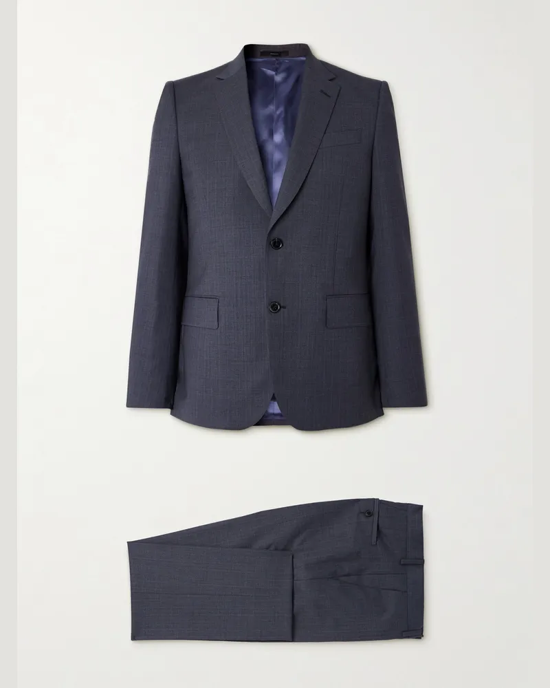 Paul Smith Soho Anzug aus Wolle mit Streifen Blau
