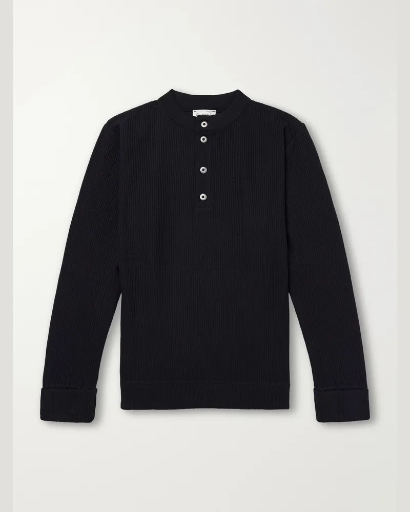 S.N.S Herning Stamina Ribbed Wool Sweater Blue