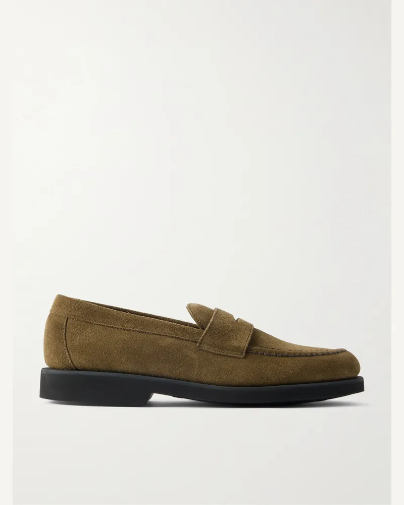 Sebago Ryan Pennyloafers aus Veloursleder Grün