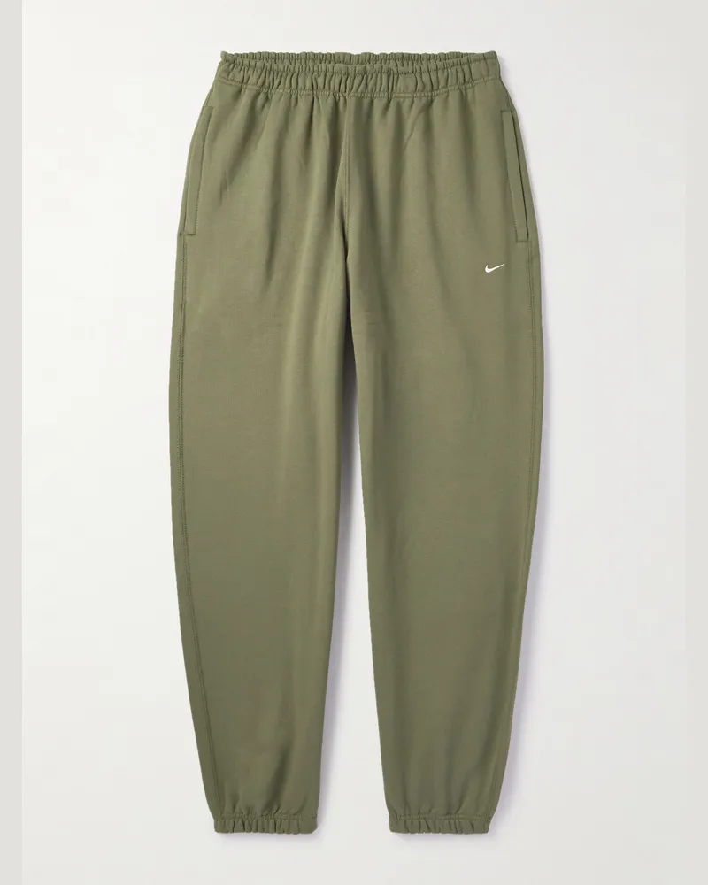 Nike Solo Swoosh schmal zulaufende Jogginghose aus Jersey aus einer Baumwollmischung mit Logostickerei Grün