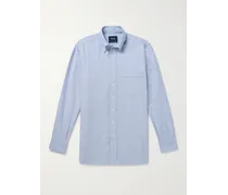 Schmal geschnittenes Hemd aus Baumwoll-Oxford mit Button-Down-Kragen