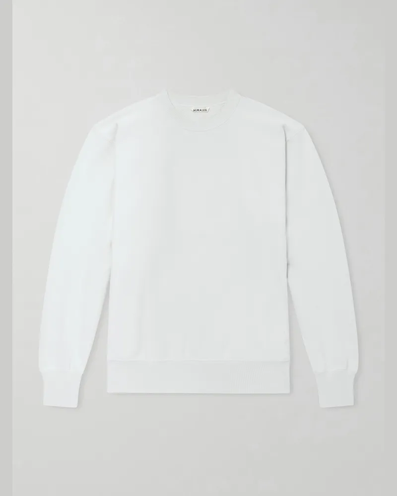 AURALEE Cotton-Jersey Sweatshirt Green
