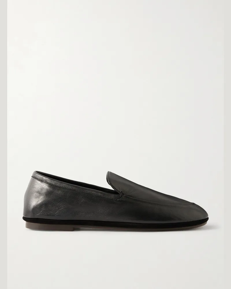 Christophe Lemaire Leather Loafers Black