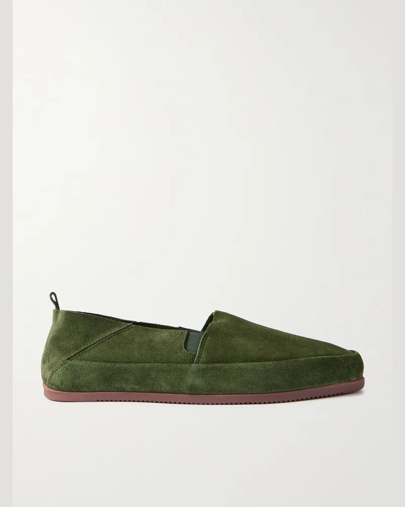 MULO Loafers aus Veloursleder mit einklappbarer Fersenpartie Grün