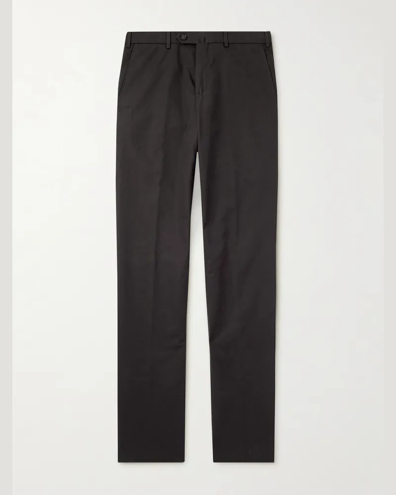 Loro Piana Carlo Hyannis schmal zulaufende Hose aus einer Baumwollmischung Braun