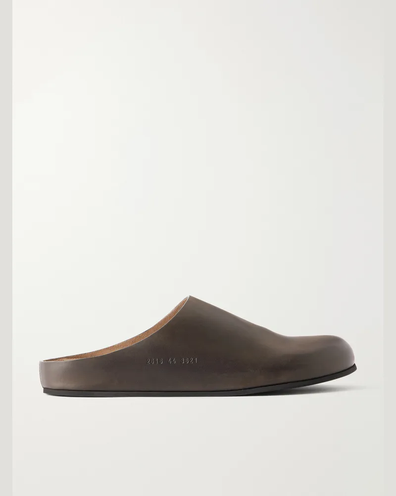 Common Projects Leather Clogs Brown