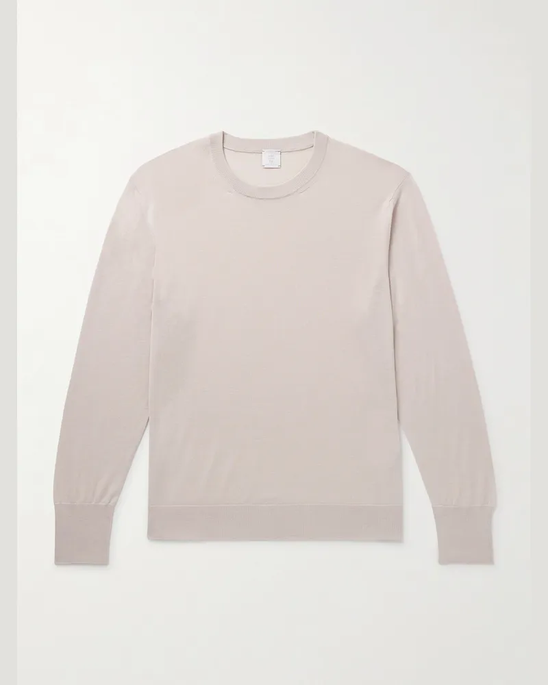 Eleventy Schmal geschnittener Pullover aus Wolle Neutral
