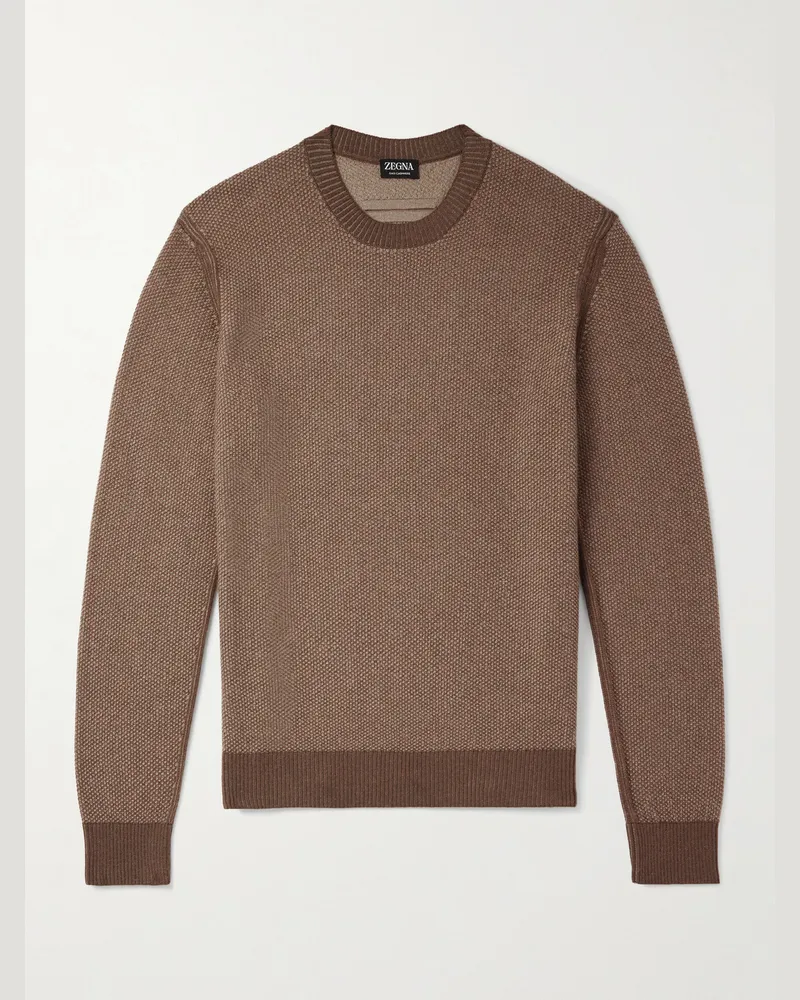 Ermenegildo Zegna Pullover aus „Oasi“-Kaschmir Braun