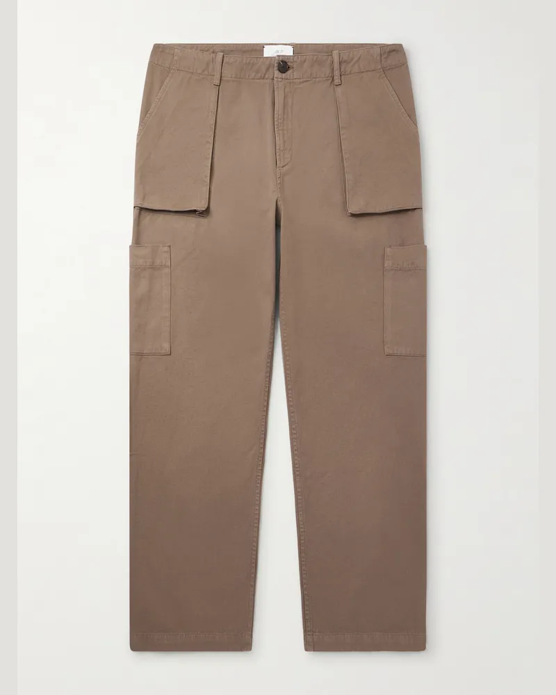 MR P. Edward gerade geschnittene Cargohose aus Baumwoll-Twill Braun