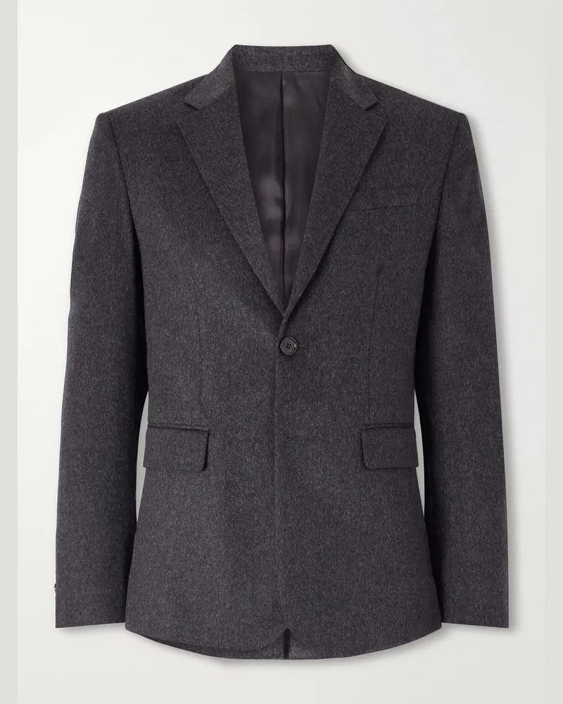 Totême Wool and Cashmere-Blend Flannel Suit Jacket Gray