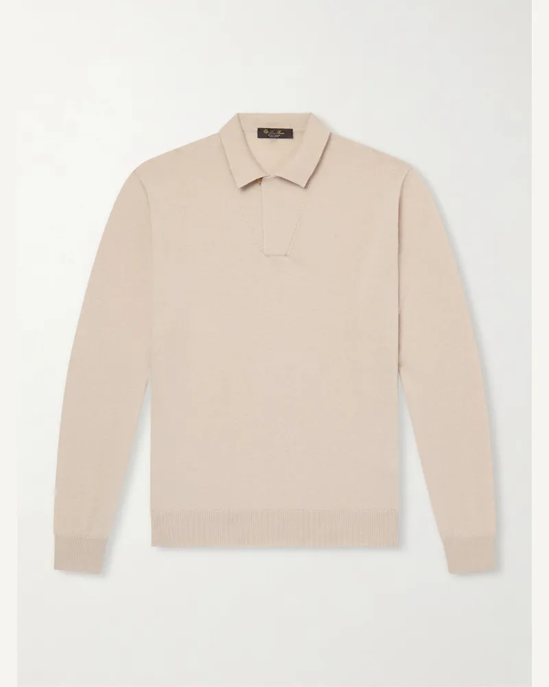 Loro Piana Sergio Pullover aus Kaschmir mit Polokragen Neutral
