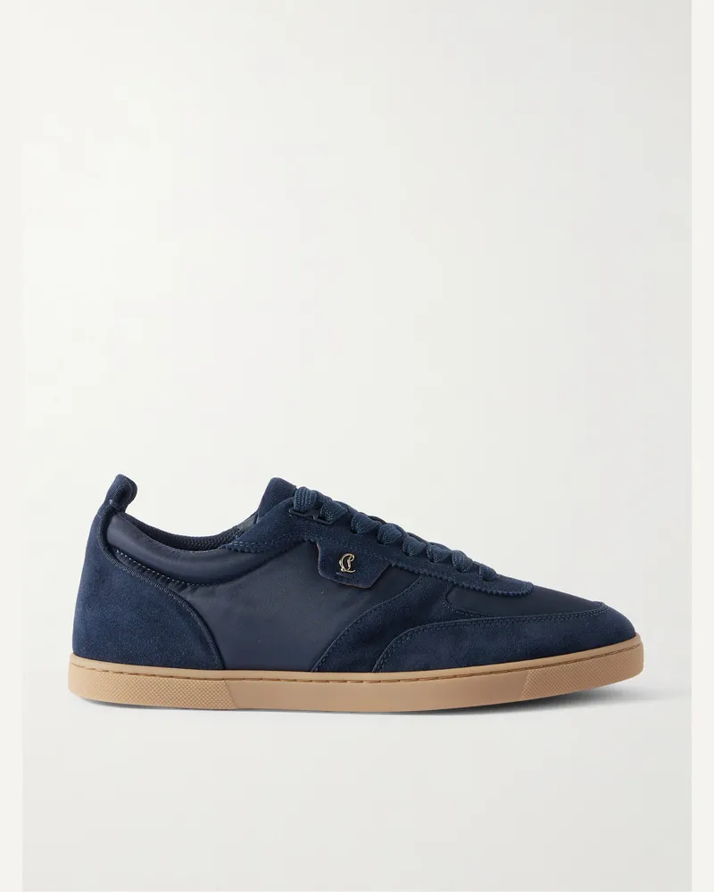 Christian Louboutin Tutti Rui Sneakers aus Veloursleder und Shell Blau