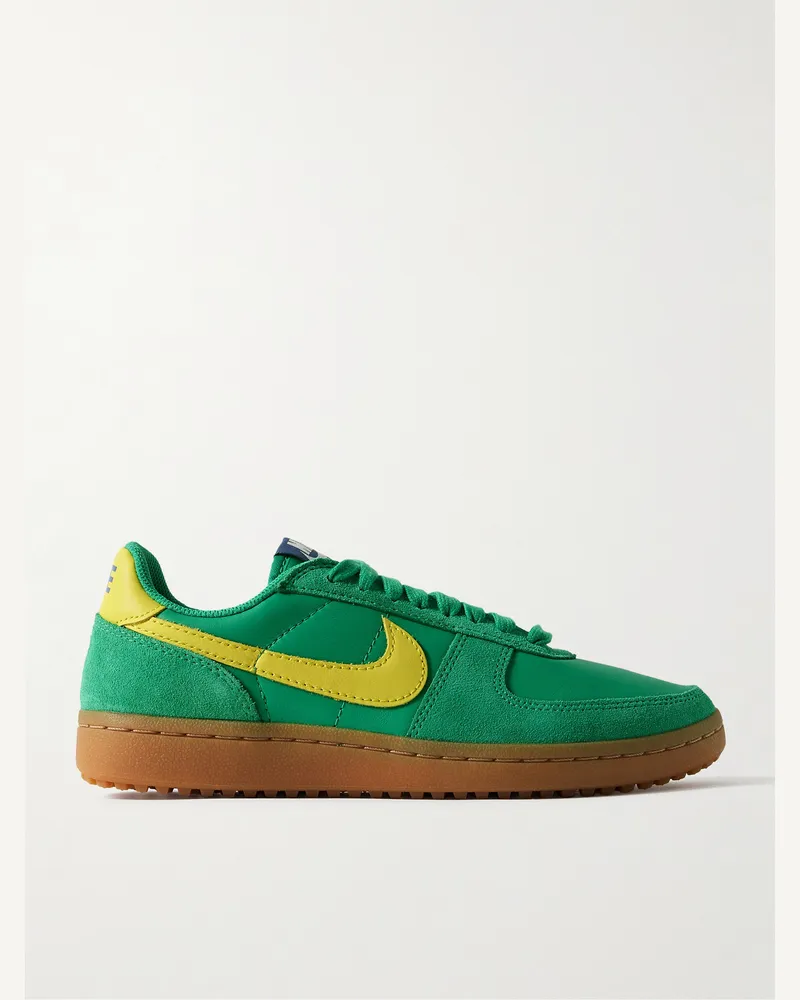 Nike Field General Sneakers aus Leder und Veloursleder Grün
