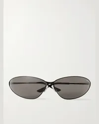 Balenciaga Sonnenbrille mit Cat-Eye-Rahmen aus Metall Schwarz