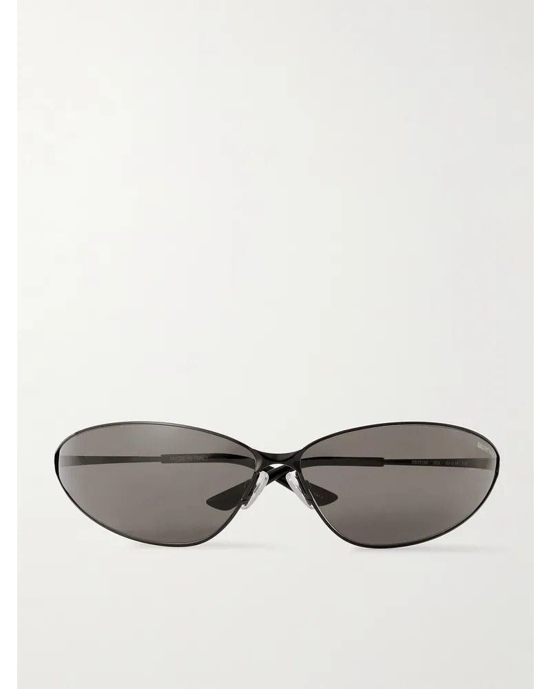 Balenciaga Sonnenbrille mit Cat-Eye-Rahmen aus Metall Schwarz