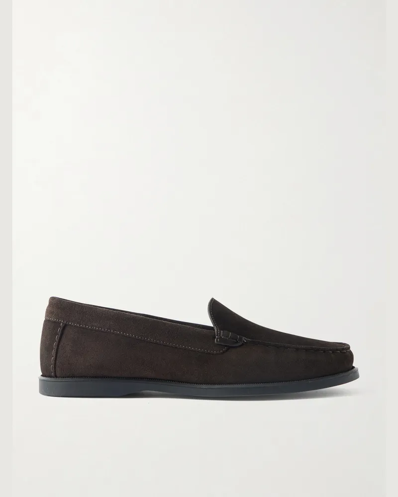 SAMAN AMEL City Suede Loafers Brown