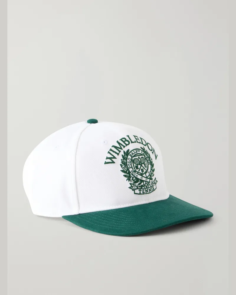 Ralph Lauren Wimbledon Logo-Embroidered Cotton-Twill Baseball Cap White