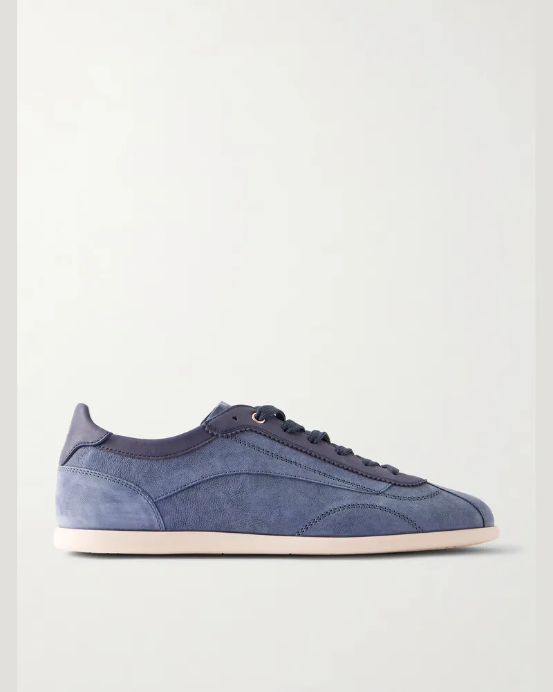 Brunello Cucinelli Leather Sneakers Blue