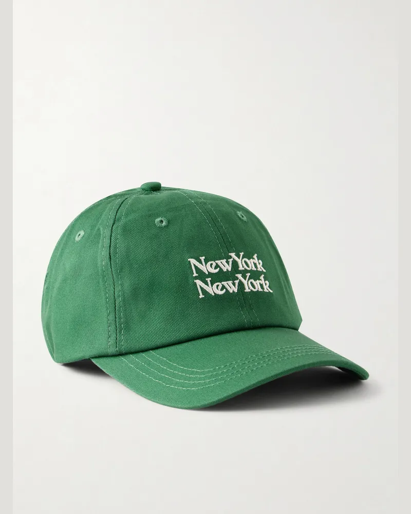 Corridor NY NY Embroidered Cotton-Twill Baseball Cap Green