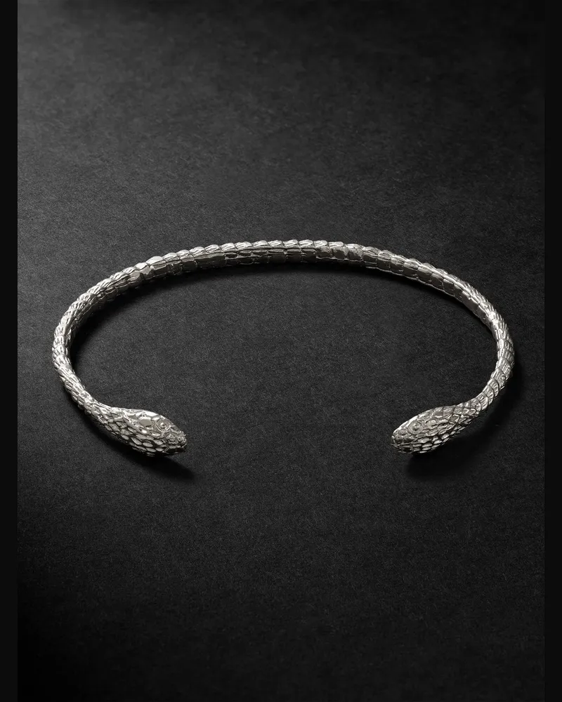 Jacquie Aiche Armspange aus strukturiertem Sterlingsilber Silber