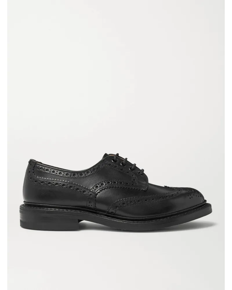 Tricker's Bourton Brogues aus Leder mit Flügelkappe Schwarz