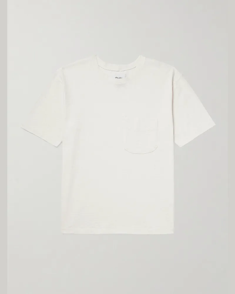 Drake's T-Shirt aus Baumwoll-Jersey Weiß