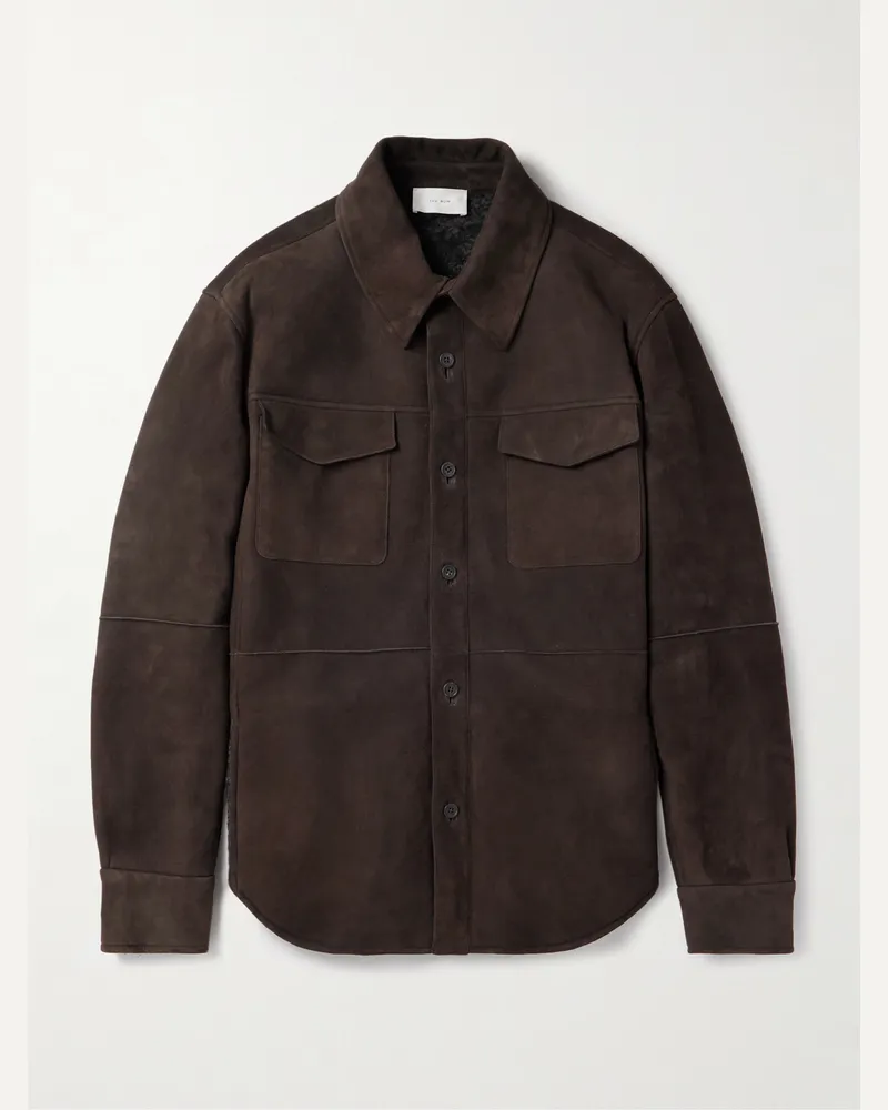 The Row Bento Hemdjacke aus Shearling Braun