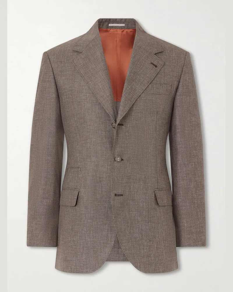 Brunello Cucinelli Wool Suit Jacket Brown