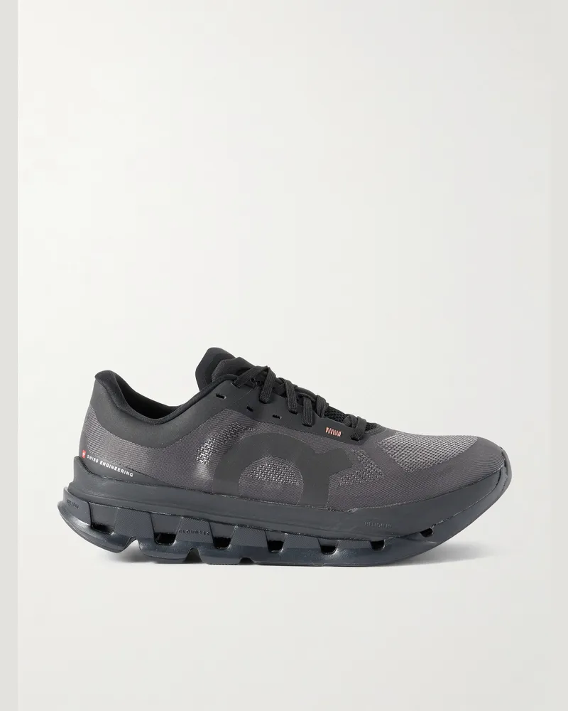 ON Cloudflow 5 Laufschuhe aus Mesh mit Gummibesatz Schwarz