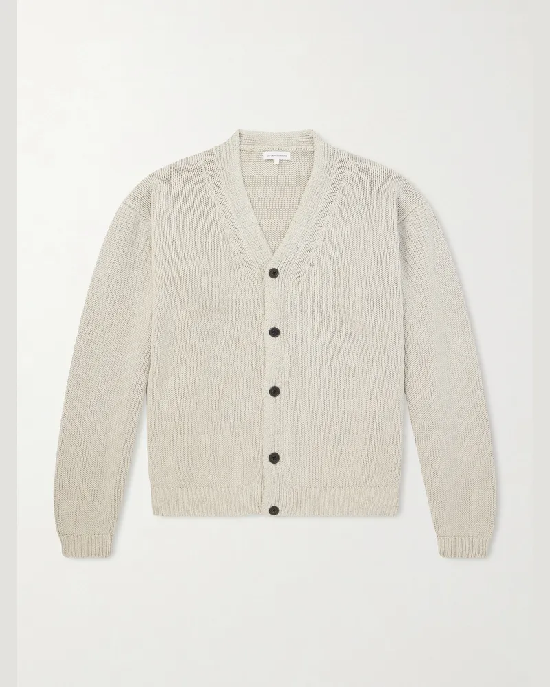 Kaptain Sunshine Cotton-Blend Cardigan Neutrals